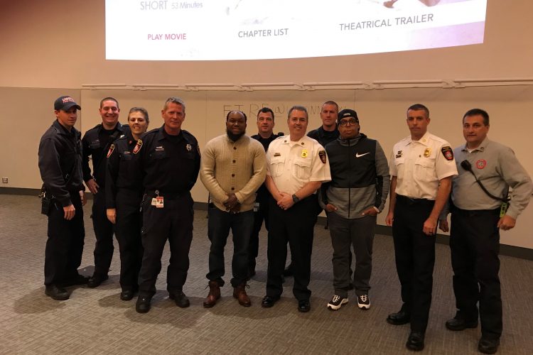 Group photo with Fire Marshals and civilians